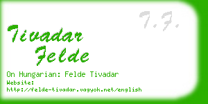 tivadar felde business card